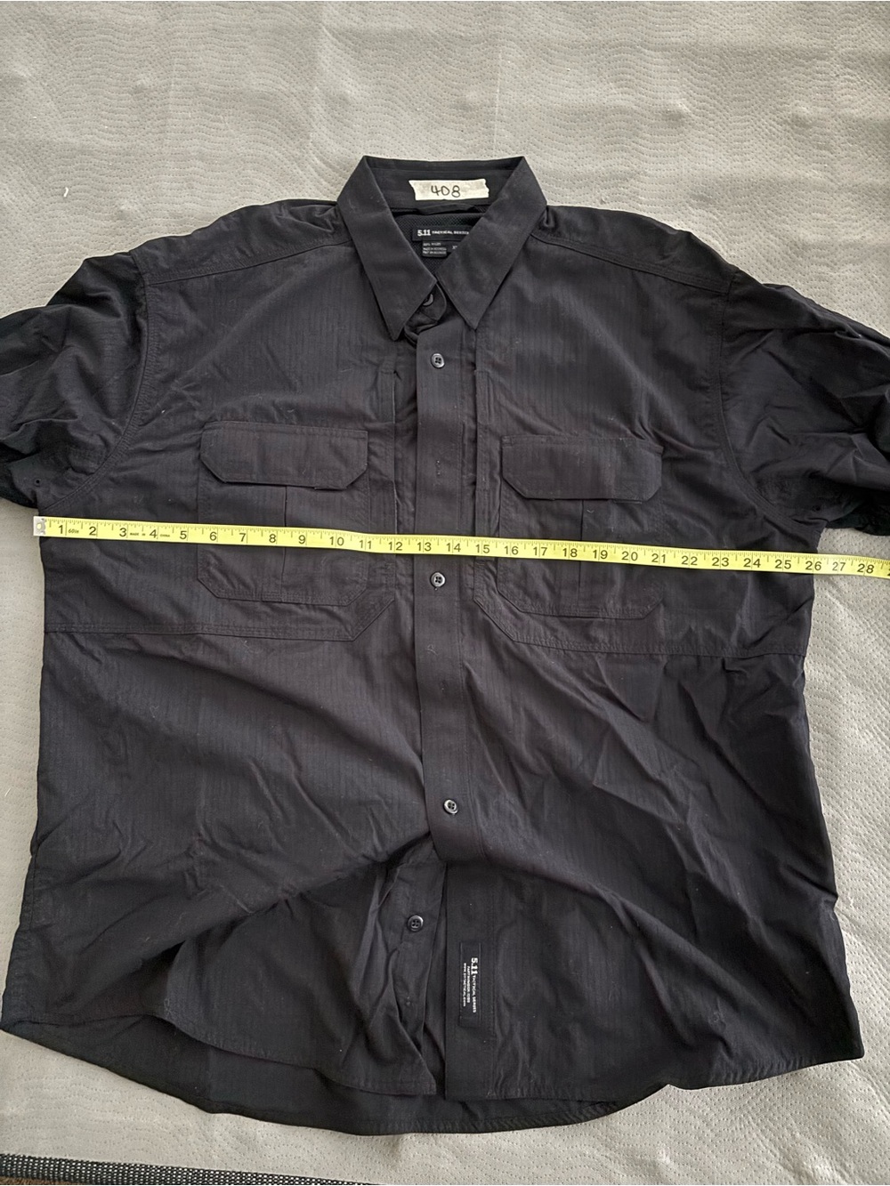 5.11 Tactical Men's Black Long-Sleeve Tactical Button-Down Shirt